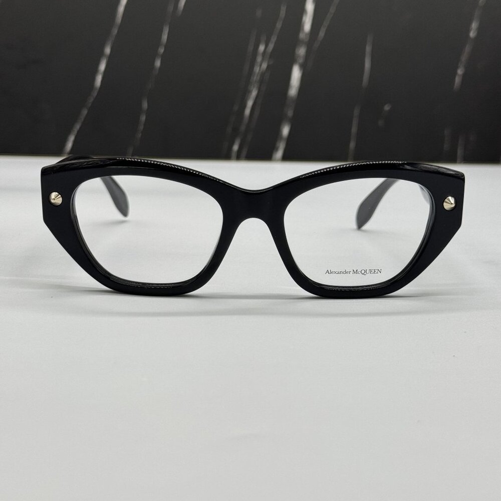 NEW ALEXANDER MCQUEEN EYEGLASSES, ALEXANDER MCQUEEN AM0410O 001 - Picture 4 of 10